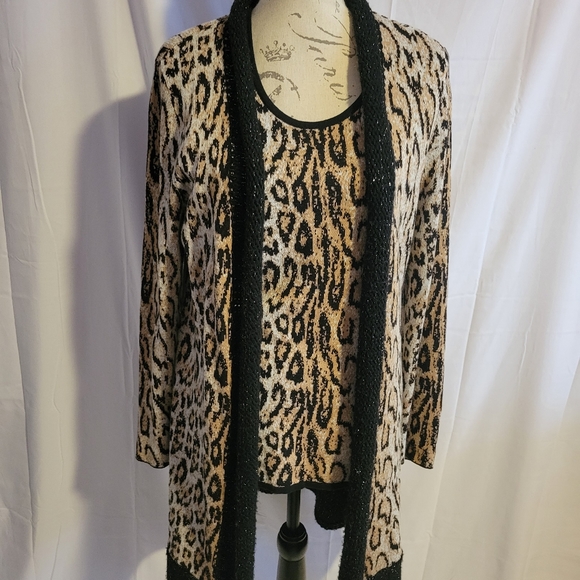 Chico's Sweaters - Chico's Leopard tank & jacket